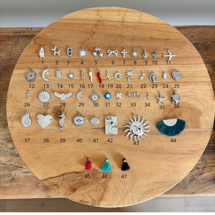 Bijoux charms argentés